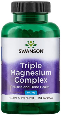 Swanson, Triple Magnesium Complex, 400mg - 100 caps