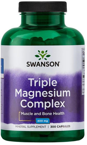 Swanson, Triple Magnesium Complex, 400mg - 300 caps