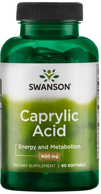 Swanson, Caprylic Acid, 600mg - 60 softgels