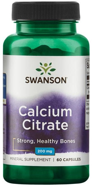 Swanson, Calcium Citrate, 200mg - 60 caps