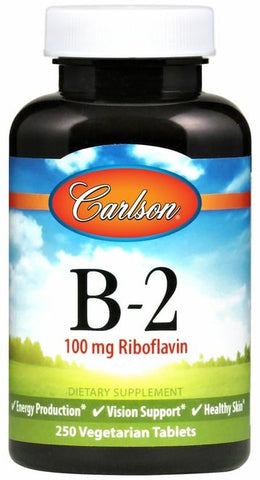Carlson Labs, Vitamin B-2, 100mg - 100 vegetarian tablets