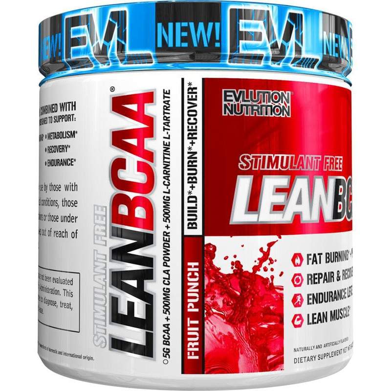 EVLution Nutrition, Lean BCAA - Stimulant Free, Fruit Punch - 237g