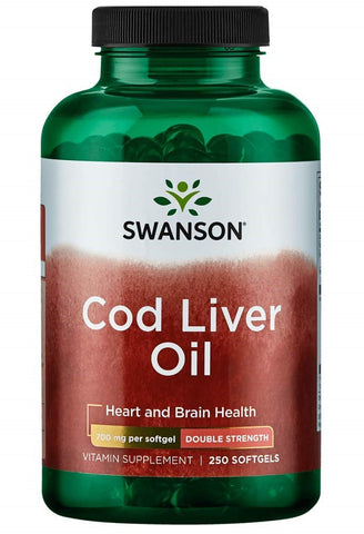 Swanson, Cod Liver Oil, 700mg Double-Strength - 250 softgels