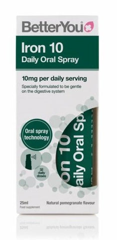 BetterYou, Iron 10 Daily Oral Spray (10mg), Pomegranate - 25 ml.
