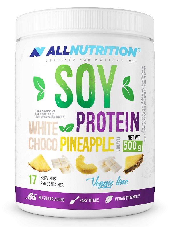 Allnutrition, Soy Protein, White Choco Pineapple - 500g