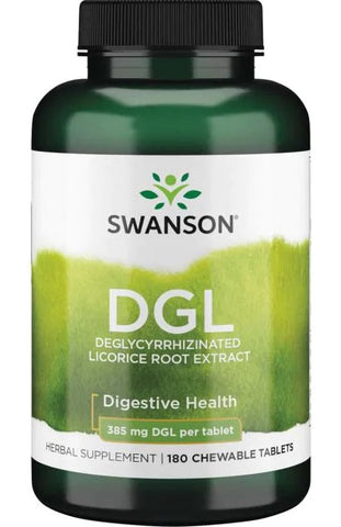 Swanson, DGL, 385mg  - 180 chewable tablets