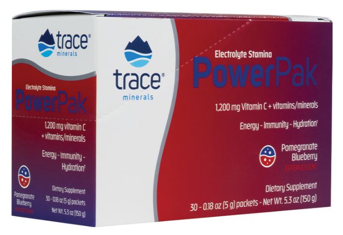 Trace Minerals, Electrolyte Stamina Power Pak, Pomegranate Blueberry - 30 packets