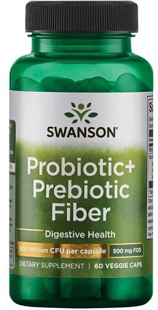Swanson, Probiotic+ Prebiotic Fiber - 60 vcaps
