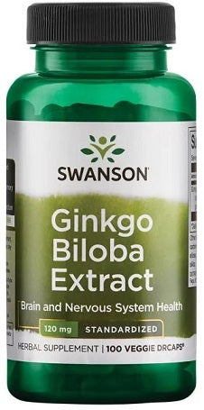 Swanson, Ginkgo Biloba Extract, 120mg - 100 vcaps