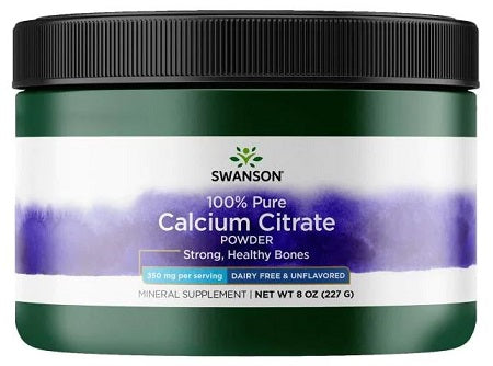 Swanson, Calcium Citrate Powder, 100% Pure and Dairy-Free - 227g