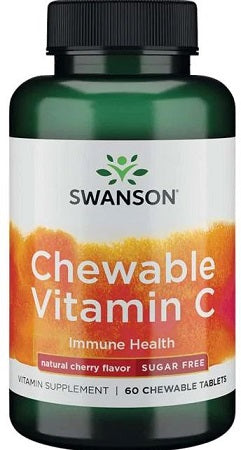 Swanson, Chewable Vitamin C, Natural Cherry Flavour - 60 chewable tablets