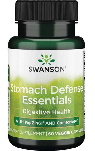 Swanson, Stomach Defense Essentials with PepZinGI and Comforteze - 60 vcaps