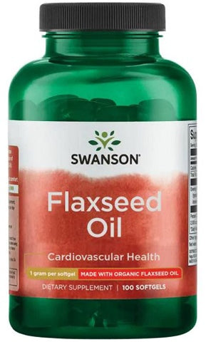 Swanson, Flaxseed Oil, 1000mg - 100 softgels