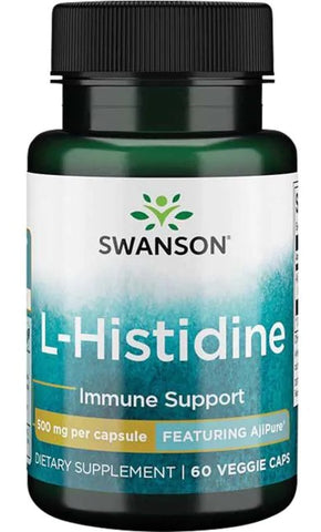 Swanson, AjiPure L-Histidine, 500mg - 60 vcaps