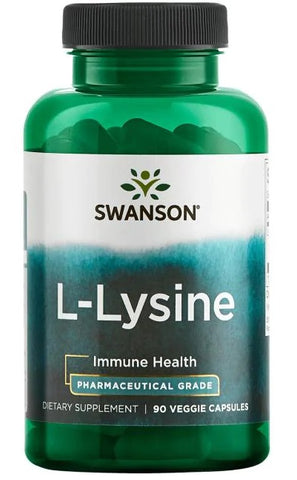 Swanson, AjiPure L-Lysine, 500mg - 90 vcaps