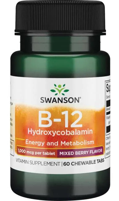 Swanson, B-12 Hydroxycobalamin, 1000mcg - 60 chewable tablets