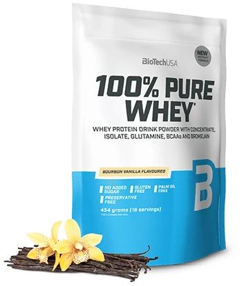 BioTechUSA, 100% Pure Whey, Bourbon Vanilla - 454g
