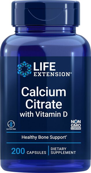 Life Extension, Calcium Citrate with Vitamin D - 200 vcaps
