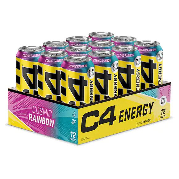 Cellucor, C4 Explosive Energy Drink, Cosmic Rainbow - 12 x 500 ml.