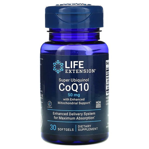Life Extension, Super Ubiquinol CoQ10 with Enhanced Mitochondrial Support, 50mg - 30 softgels