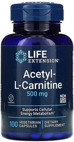 Life Extension, Acetyl-L-Carnitine, 500mg - 100 vcaps