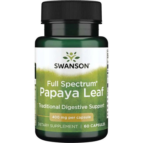 Swanson, Full Spectrum Papaya Leaf, 400mg - 60 caps