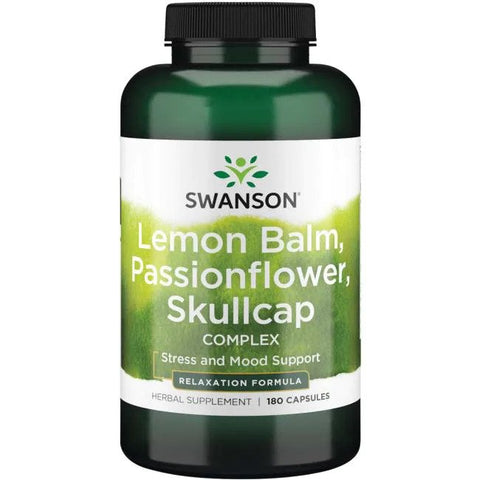 Swanson, Lemon Balm, Passionflower, Skullcap Complex - 180 caps
