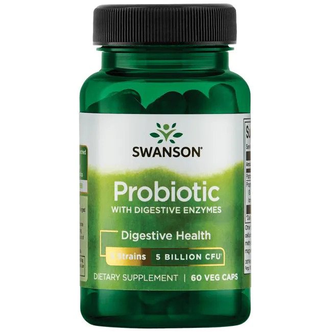 Swanson, Probiotic with Digestive Enzymes - 60 vcaps