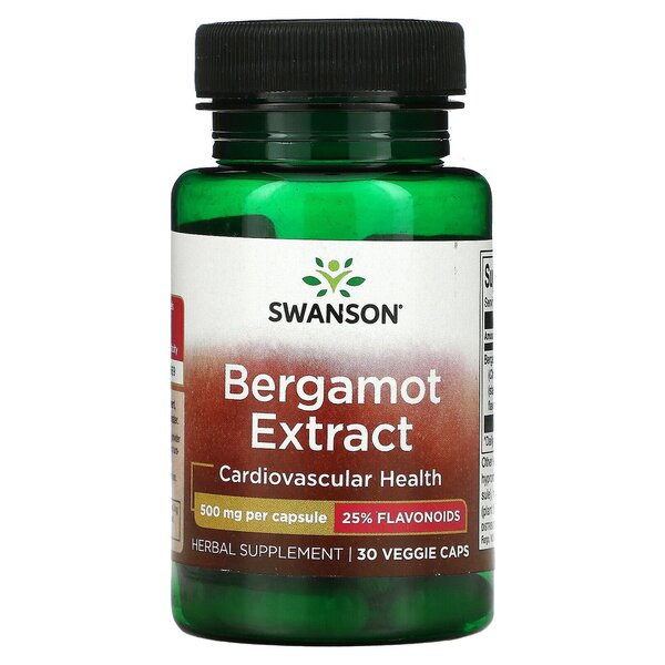 Swanson, Bergamot Extract, 500mg - 30 vcaps