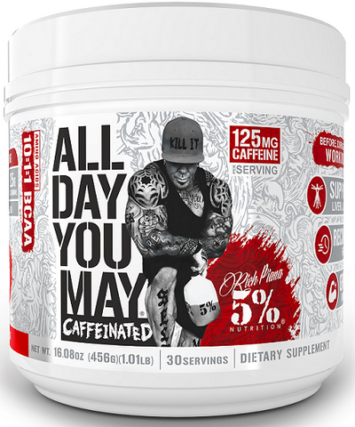 5% Nutrition, AllDayYouMay Caffeinated - Legendary Series, Fruit Punch - 456g