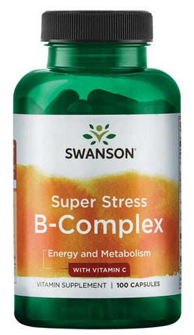 Swanson, Super Stress B-Complex with Vitamin C - 100 caps