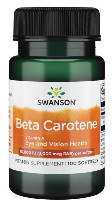 Swanson, Beta-Carotene (Vitamin A), 10 000 IU - 100 softgels