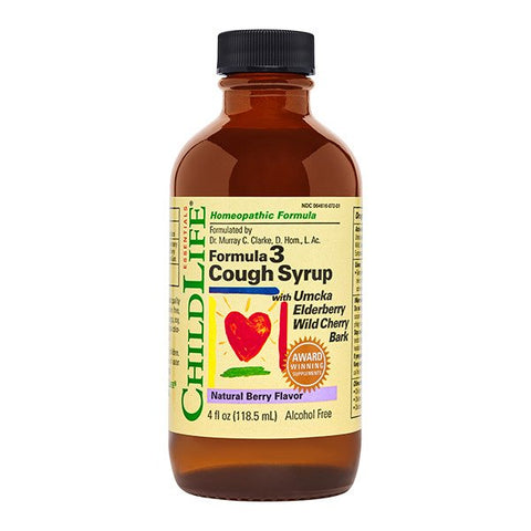 Child Life, Formula 3 Cough Syrup, Natural Berry - 118 ml.