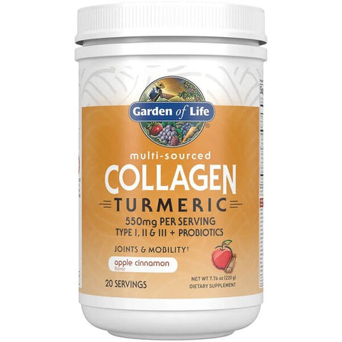 Garden of Life, Multi-Sourced Collagen Turmeric, Apple Cinnamon - 220g