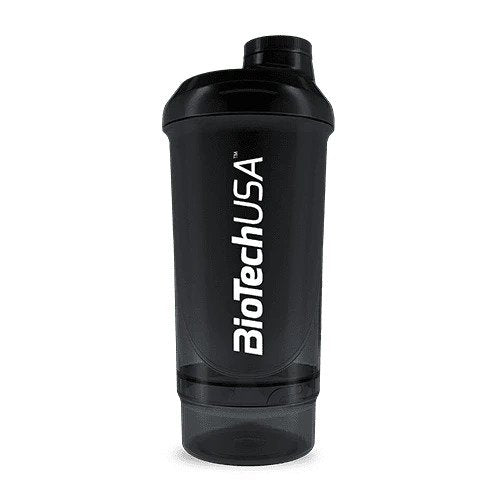BioTechUSA Accessories, Wave+ Shaker, Black Smoke - 500 ml. (+ 150 ml.)