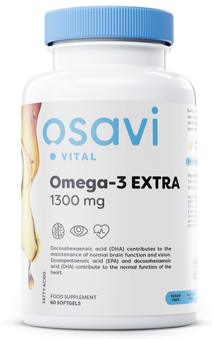 Osavi, Omega-3 Extra Molecularly Distilled, 1300mg (Lemon) - 60 softgels