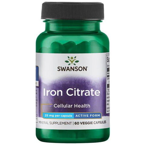 Swanson, Iron Citrate, 25mg - 60 vcaps