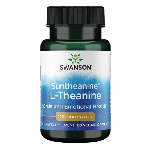 Swanson, Suntheanine L-Theanine, 100mg - 60 vcaps