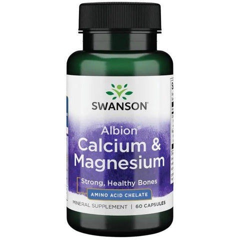 Swanson, Albion Calcium & Magnesium - 60 caps