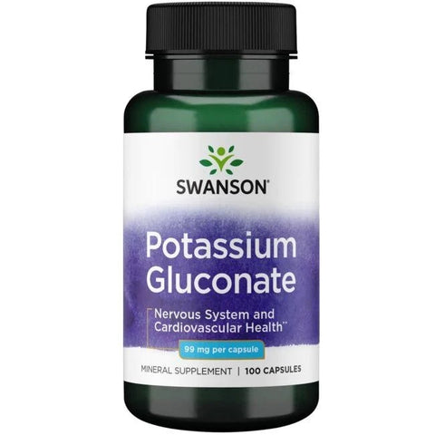 Swanson, Potassium Gluconate, 99mg - 100 caps