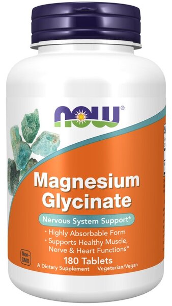 NOW Foods, Magnesium Glycinate - 180 tabs