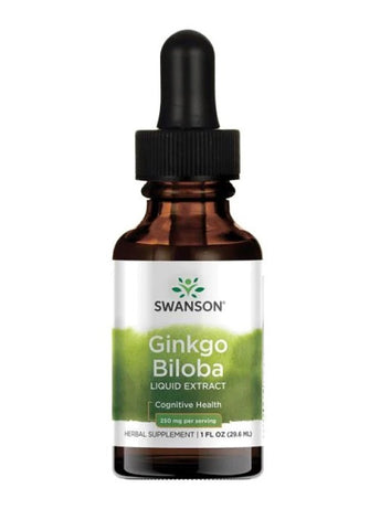 Swanson, Ginkgo Biloba Liquid Extract, 250mg - 29 ml.