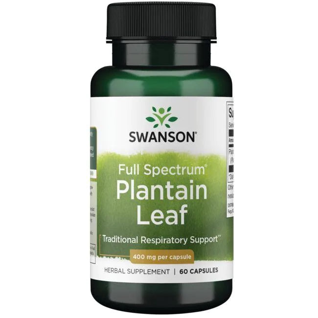 Swanson, Full Spectrum Plantain Leaf, 400mg - 60 caps