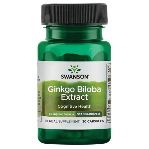 Swanson, Ginkgo Biloba Extract, 60mg - 30 caps