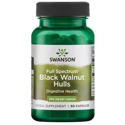 Swanson, Full Spectrum Black Walnut Hulls, 500mg - 60 caps