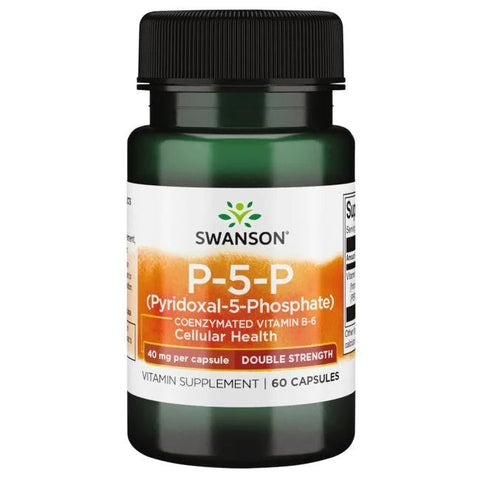 Swanson, P-5-P (Pyridoxal-5-Phosphate) Coenzymated Vitamin B6, 40mg - 60 caps