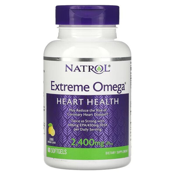 Natrol, Extreme Omega, 2400mg (Lemon) - 60 softgels