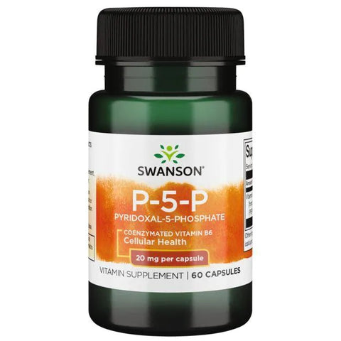 Swanson, P-5-P (Pyridoxal-5-Phosphate) Coenzymated Vitamin B6, 20mg - 60 caps