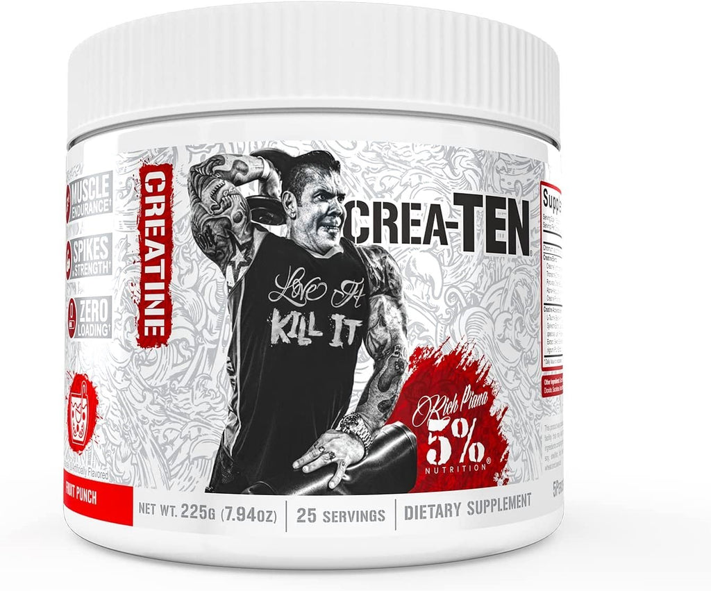 5% Nutrition, Crea-TEN - Legendary Series, Fruit Punch - 225g