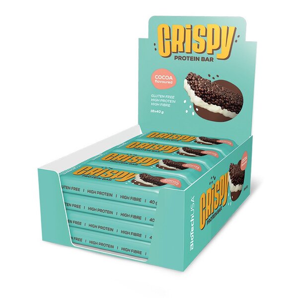 BioTechUSA, Crispy Protein Bar, Cocoa - 16 x 40g